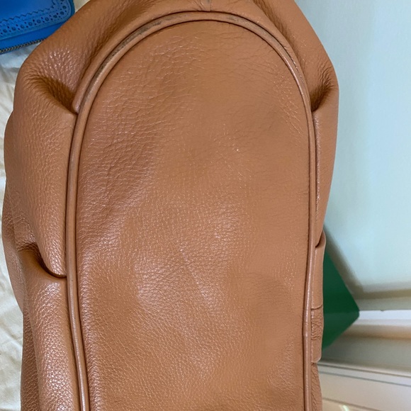 Tory Burch Thea Pebbled Camel Tan Leather Handbag Hobo bag w dust bag ! - Picture 14 of 14